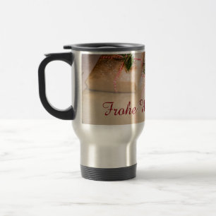 Festgeschenke als Weihnachtsmotiv Reisebecher