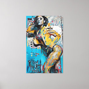 "Festgestellte" Abstrakte Silhouette Leinwanddruck