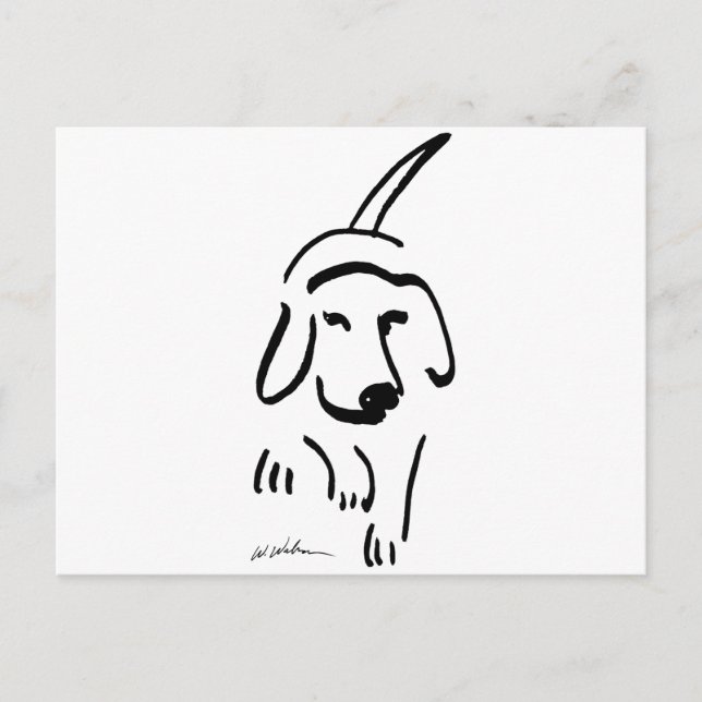 Festgestellter Beagle Postkarte (Vorderseite)