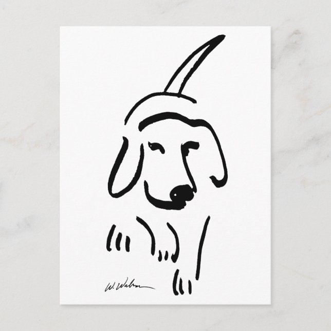 Festgestellter Beagle Postkarte (Vorderseite)