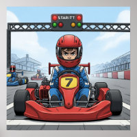 Festgestellter Go-Kart-Treiber