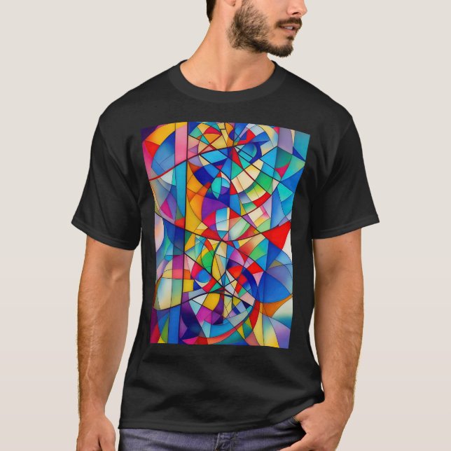 Festgestelltes Glas vermischt T-Shirt (Vorderseite)