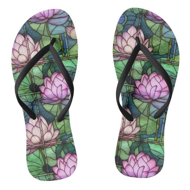 Festgestelltes Lotus-Paar aus Flip Flops (Fußbett)
