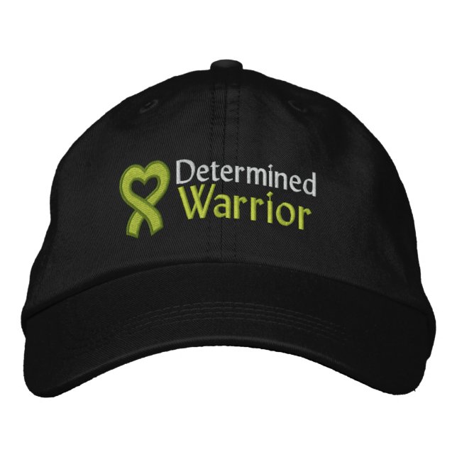 Festgestelltes Warrior - Lymphom Bestickte Kappe (Vorderseite)