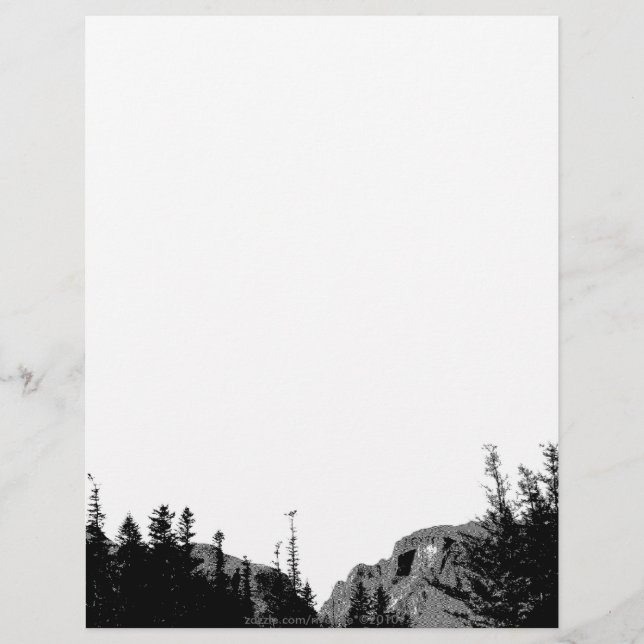 Festigkeit/Berglandschaft in B/W (Vorderseite)