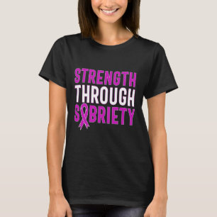 Festigkeit durch Lila Schläge T-Shirt