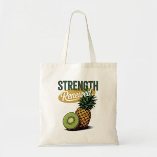 Festigkeit Erneuerte Ananas Kiwi Retro Shirt Tragetasche