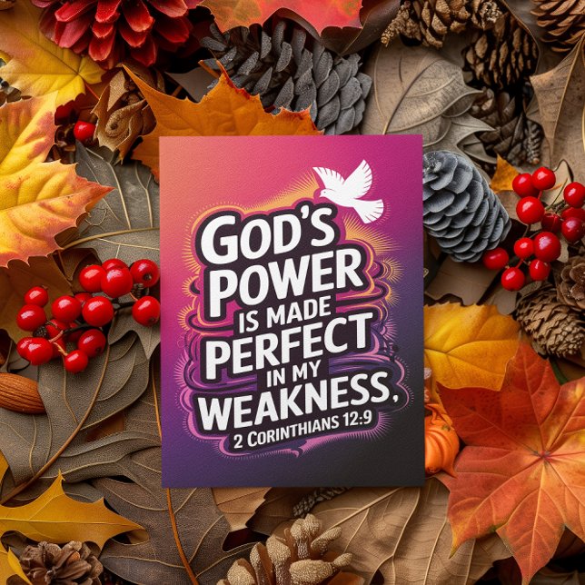 Festigkeit in Schwäche Feiertagskarte (Von Creator hochgeladen)