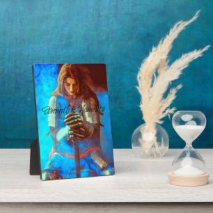 Festigkeit und Bescheidenheit Fotoplatte