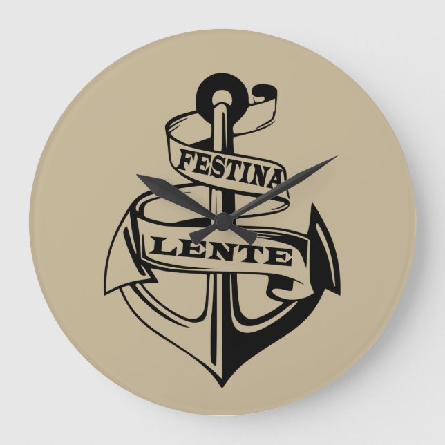 Festina lente große wanduhr (Vorderseite)