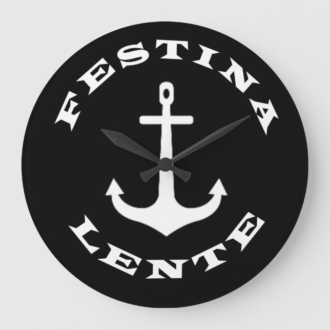 Festina lente große wanduhr (Vorderseite)