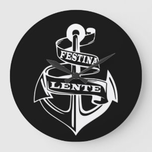 Festina lente große wanduhr