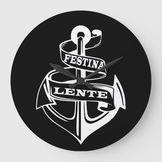 Festina lente große wanduhr (Vorderseite)