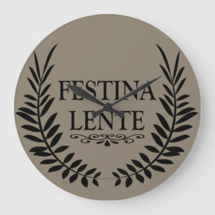 Festina lente große wanduhr
