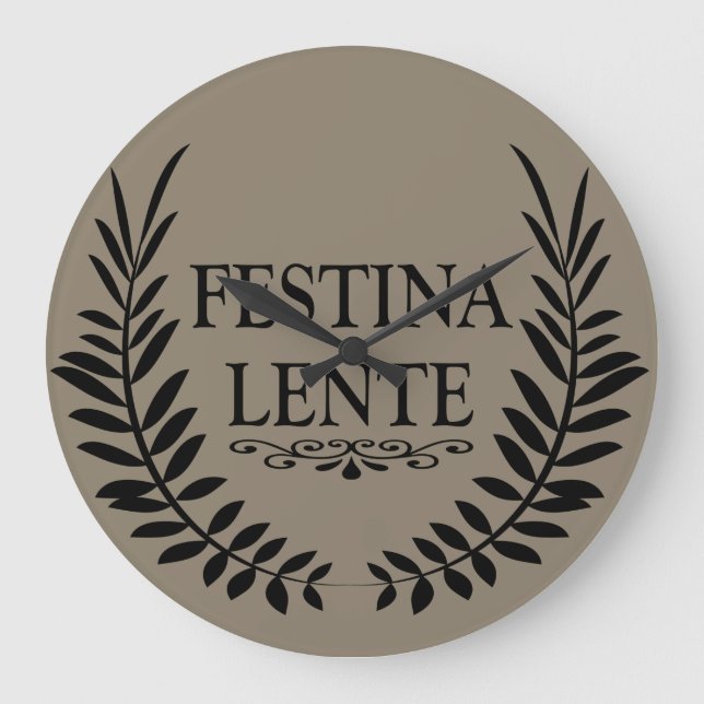 Festina lente große wanduhr (Vorderseite)