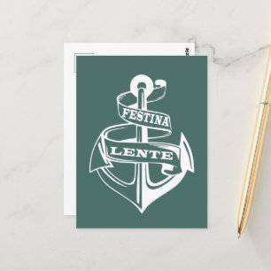 Festina lente postkarte