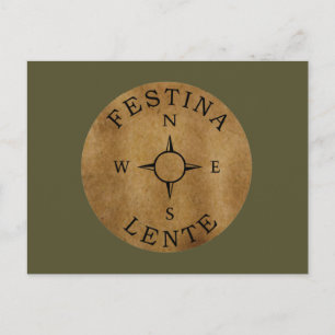 Festina lente postkarte