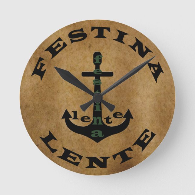 Festina lente runde wanduhr (Vorderseite)