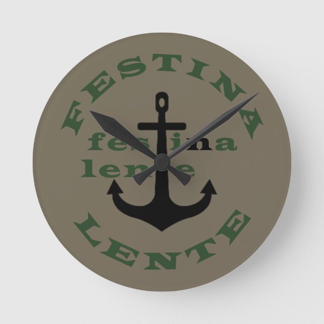 Festina lente runde wanduhr (Vorderseite)