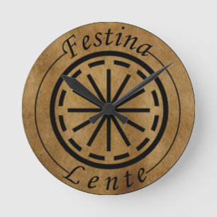 Festina lente runde wanduhr