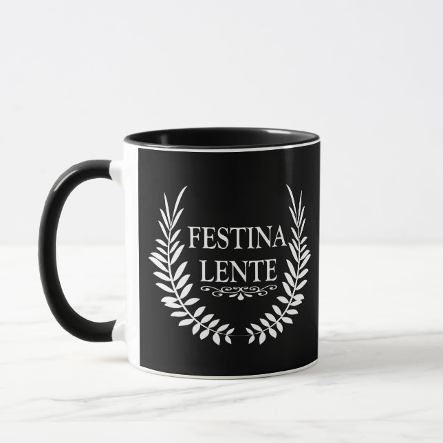 Festina lente tasse (Links)