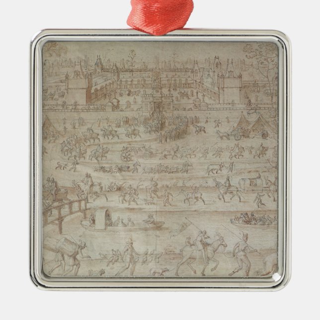 Festival am Chateau d'Anet Ornament Aus Metall (Vorne)