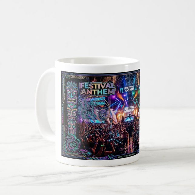 Festival-Anthem EDM Rave Progressive House Kaffeetasse (Vorderseite Links)