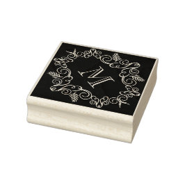 Festival Art Deco Monogram Vintag Holiday Gummistempel