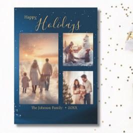 Festival Blue 3 Foto Collage Moderne Weihnachten