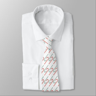 Festival Candy Cane Pattern Holiday Neck Tie Krawatte