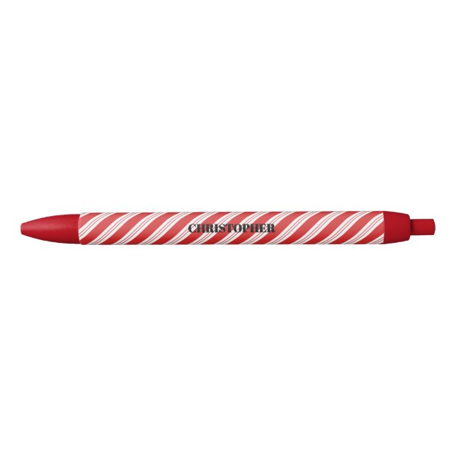 Festival Candy Cane Strip Christmas Red White Kugelschreiber (Vorderseite)