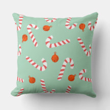 Festival Candy Cane Throw Kissen