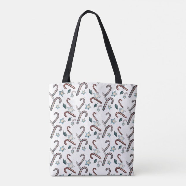 Festival Candy Cane Tote Bag - Weihnachtsfeiertag (Rückseite)