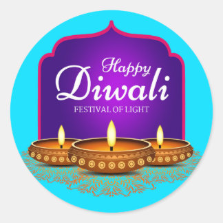 Festival der Lichter Runder Aufkleber