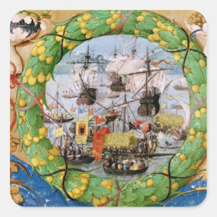 Festival der portugiesischen Flotte Quadratischer Aufkleber