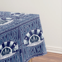 Festival Dreaming Vintag Retro Navy Weiße Marine Tischdecke