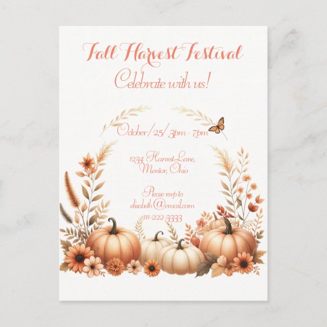 Festival Fall Harvest Postkarte (Vorderseite)