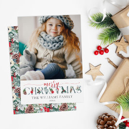 Festival Foliage Frohe Weihnachten Blumengrüße Karte