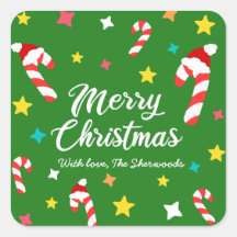 Festival Green Candy Cane Pattern Frohe Weihnachte