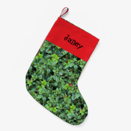 Festival Green Holly Berry Weihnachten Kleiner Weihnachtsstrumpf