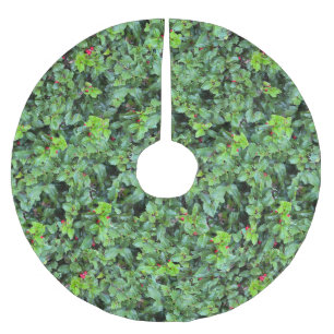 Festival Green Holly Berry Weihnachten Polyester Weihnachtsbaumdecke
