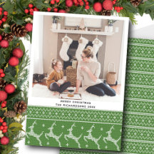 Festival Green Nordic Sweater Rentier Muster