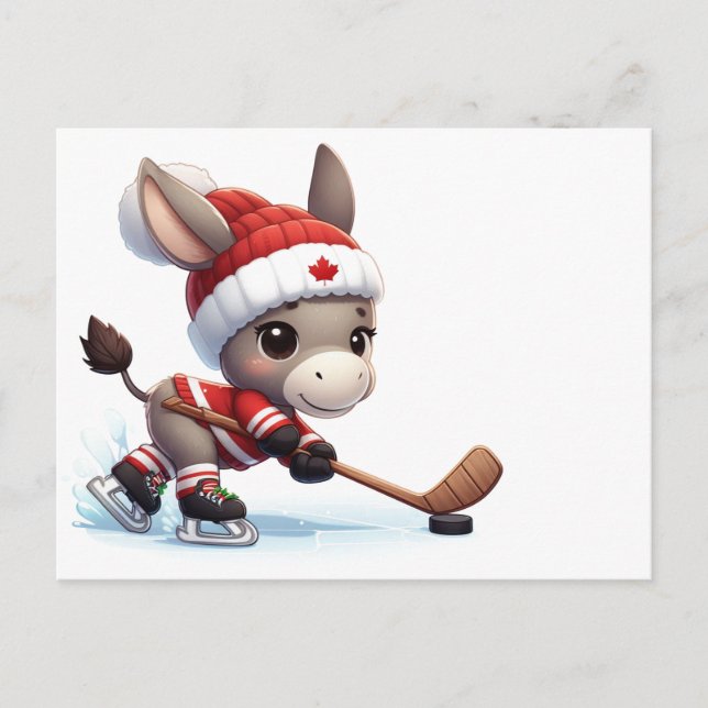 Festival Kanada Weihnachtshockey Donkey Postkarte (Vorderseite)