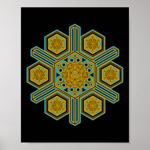 Festival-Kleidung Psytrance Goa Trance Meditation Poster