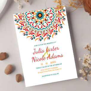 Festival Mandala Wedding Einladung