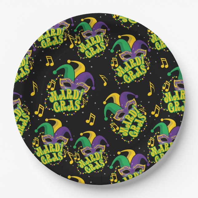 Festival Mardi Gras Pappteller (Vorderseite)