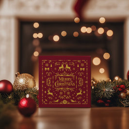 Festival Merry Christmas Red Classic Geschenkschachtel