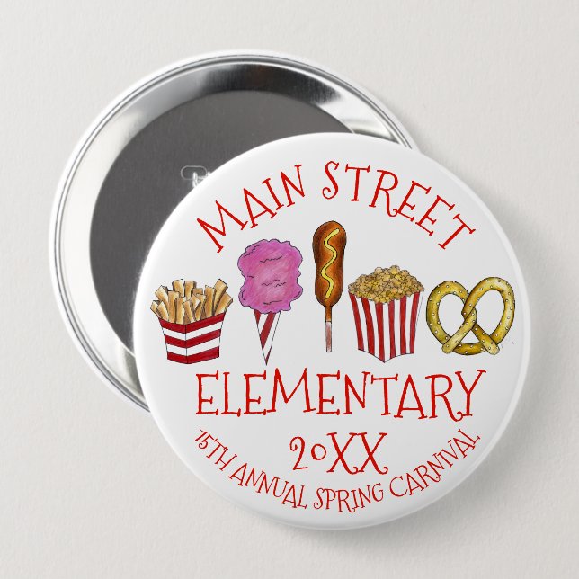 Festival Moon and Stars Button (Vorne & Hinten)