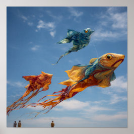 Festival Moon and Stars Poster