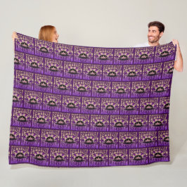 Festival Moon and Stars Vintag Retro Brown-Mauve Fleecedecke
